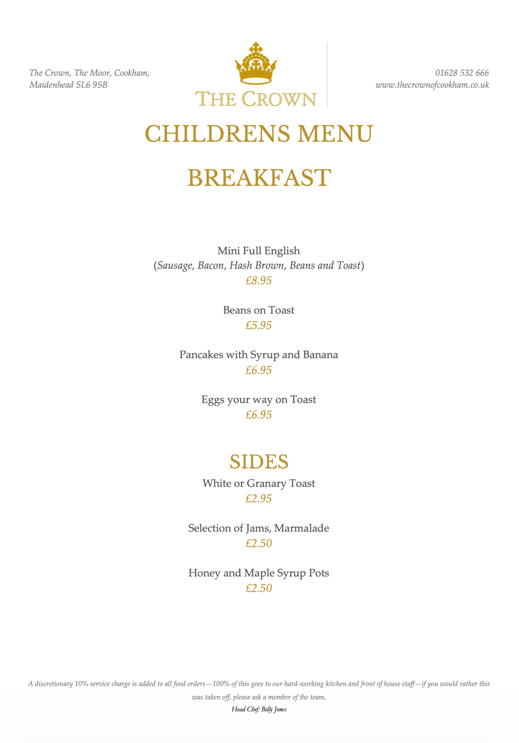 Lunch Menu